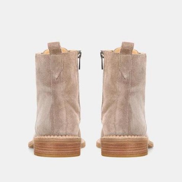 Vince Taupe Grey Suede Henderson Lace Up Combat Boots (Cabria Style) - Size 7 - Picture 5 of 10